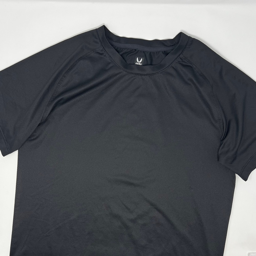ASRV 0660 Aerosilver Established Tee Black Performance Training Shirt Mens Small